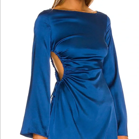 Silky Blue Dress - Picture 4 of 6